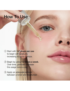 Anua Azelaic Acid 10 Hyaluron Redness Soothing Serum i en grön glasflaska med pipett visas framifrån mot vit bakgrund. 2