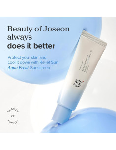 Beauty of Joseon Relief Sun Aqua Fresh Rice + B5 solkräm SPF50+ i tub med lätt krämig textur 2