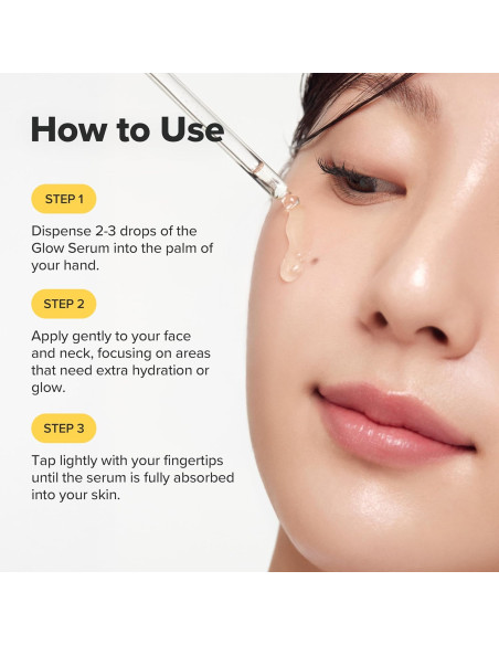 Beauty of Joseon Glow Serum steg för steg applicering på ansikte för återfuktning och lyster