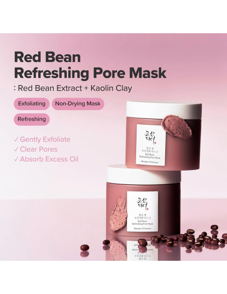 Beauty of Joseon Red Bean Refreshing Pore Mask med röd böna extrakt och kaolinlera som rengör porer