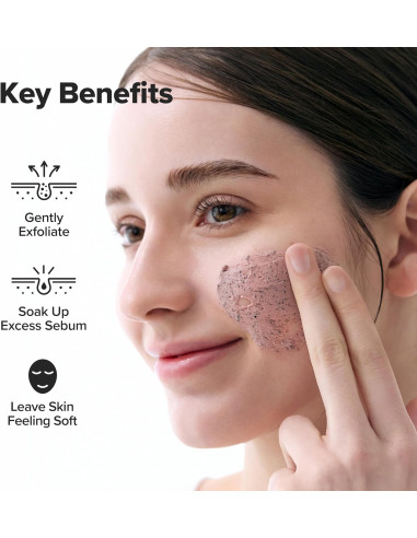 Person applicerar Beauty of Joseon Red Bean Pore Mask för att exfoliera och minska talg