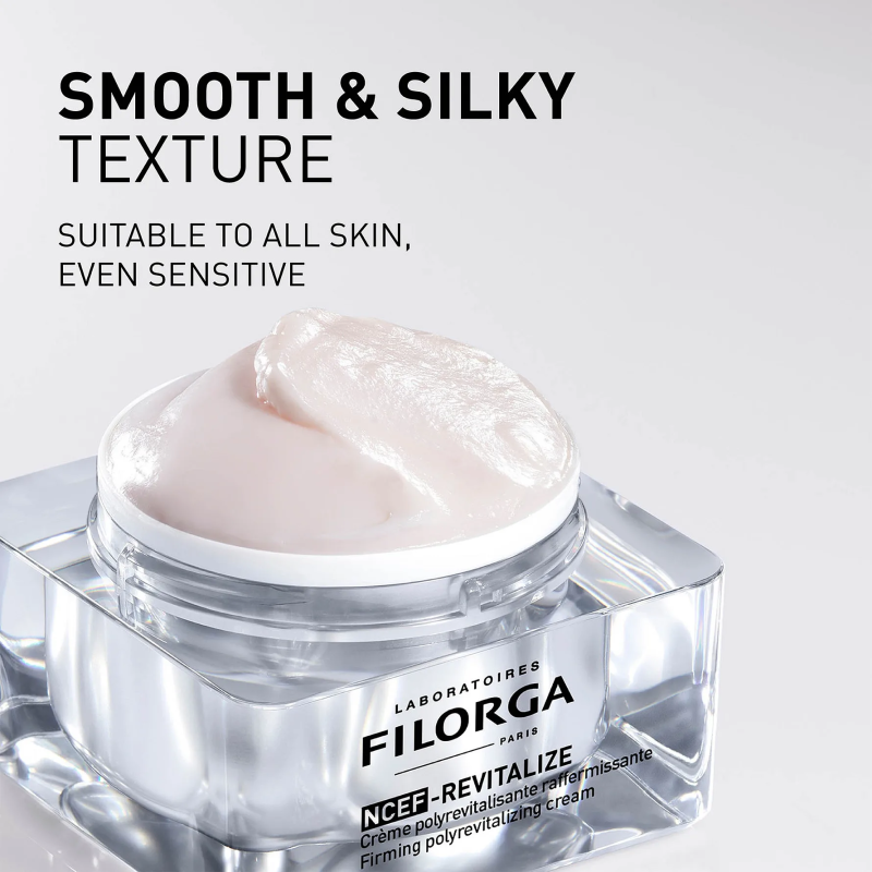 Filorga NCEF-Revitalize ansiktskräm med silkeslen krämtextur i burk, anti-age hudvård som passar även känslig hud